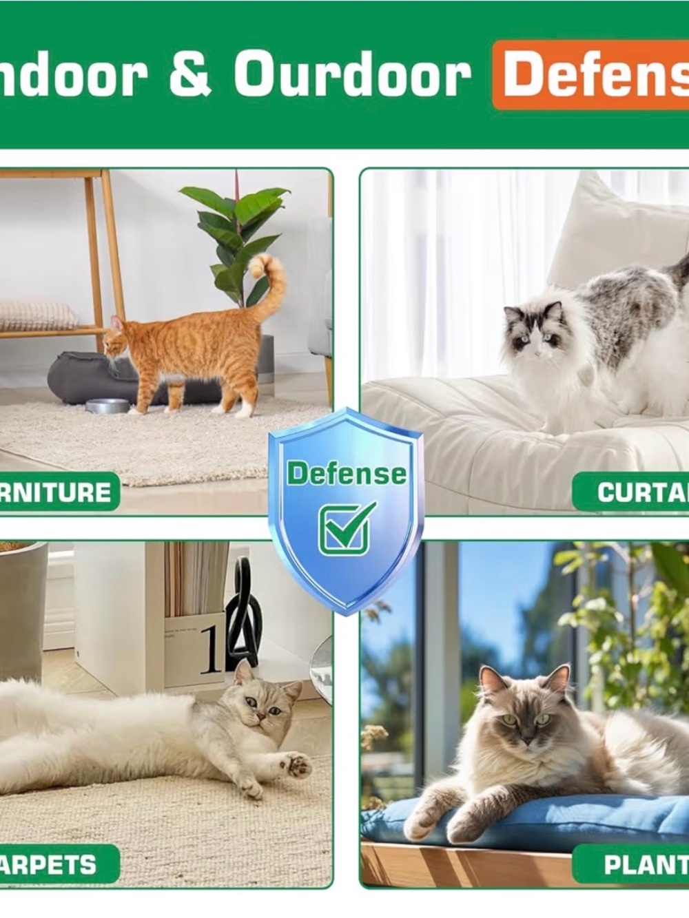 Cat Deterrent Spray Indoor Ourdoor  natural  100 ML/3.38FL.OZ NEW IN BOX - Picture 2 of 8